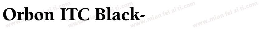 Orbon ITC Black字体转换